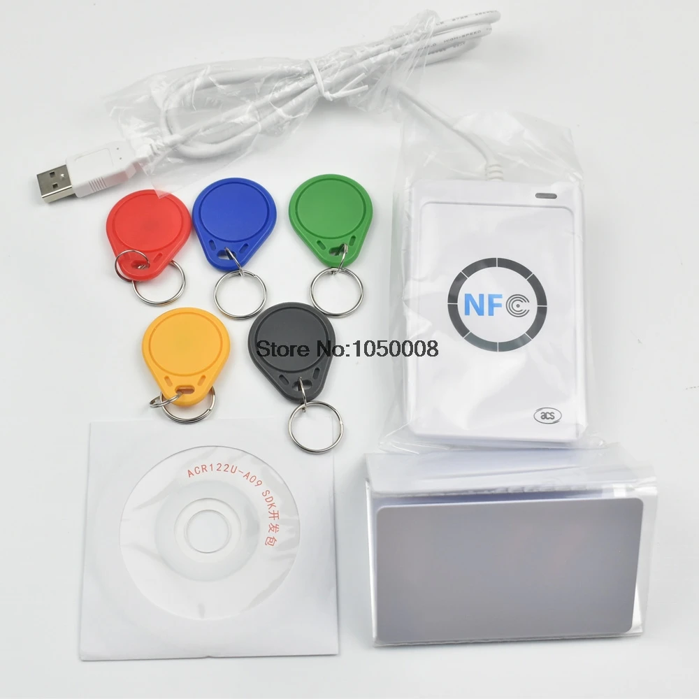 ACR122u NFC Reader Writer 13 56Mhz RFID Copier Duplicator 5pcs UID Card 5pcs UID Tag SDK