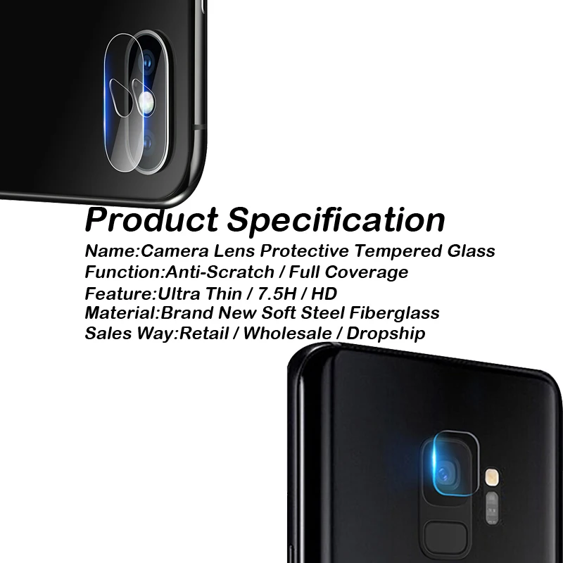 Защитный чехол для объектива камеры iPhone X XS xr xs max 10 8 7 Plus Samsung Galaxy Note S9 S8 S7 Edge