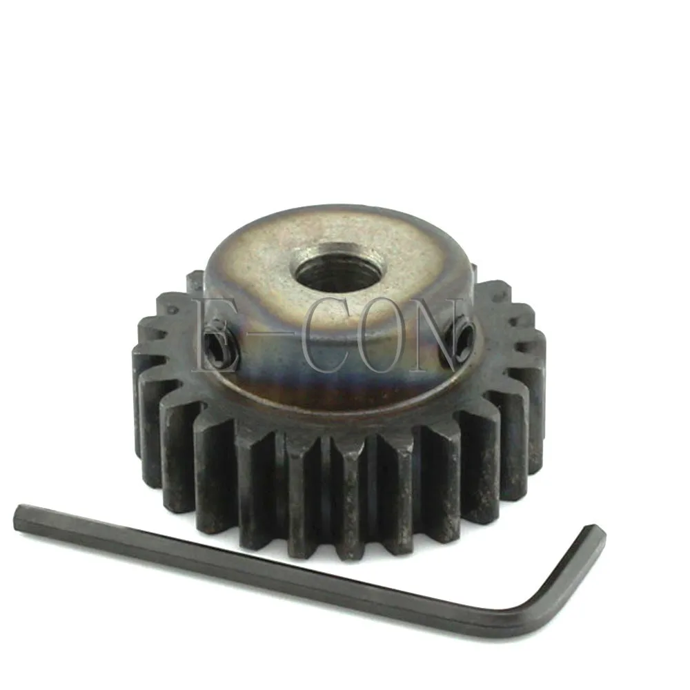 1pcs 1.5M24T 12mm Width 6mm/6.35mm/8mm/10mm/12mm/15mm Bore Hole 24 Teeth OD 39mm Module 1.5 Motor Metal Gear Wheel Top Screw