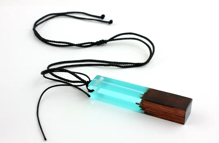 

2017 New fashion hand wood resin necklace pendant, men and women applicable jewelry, knitting rope, gifts, wholesale