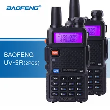 2pcs Original Baofeng UV-5R Walkie Talkie Handy Transceiver VHF UHF Dual Band Handheld Ham Radio uv5r Walkie-talkies for Hunting
