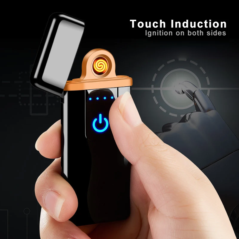 

Touch Induction Electronic Lighter Ultra-thin Encendedor Isqueiro USB Lighters Tungsten Turbo Cigarette USB Charging Lighter