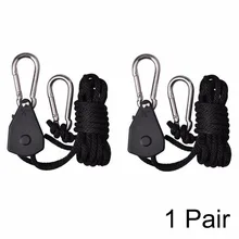 LED Grow Light Aquarium Light YoYo Rope Ratchet Hanger 1Pair 1/8 75LBS 34KG