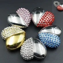 Со свободным шнурком бесплатно DHL Алмазный флеш-накопитель сердце 4 ГБ 8 ГБ 16 ГБ 32 ГБ USB флэш-накопитель Флешка(Пользовательский логотип