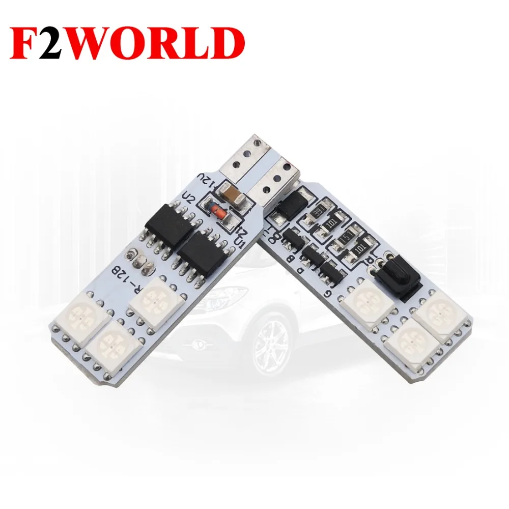 T10 светодиодный купол Лампы для чтения DC12V W5W 194 6SMD 5050 RGB автомобиля Дверные огни с