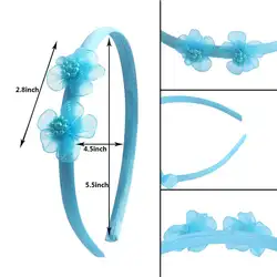 Модная одежда для девочек волос повязка на голову с жемчужным цветком бутик печатных ручной работы лента, украшение для волос Детские