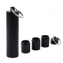 CNC aluminum waterproof pill box small portable metal sealed bottle independent multi-cell container one-week medicine can CNC aluminum waterproof pill box small portable metal sealed bottle independent multi-cell container one-week medicine can