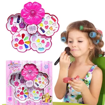 

Kids Makeup Kit For Girls Toy Safe Nontoxic Cosmetics Washable Makeup Set Play House Toys For Children
