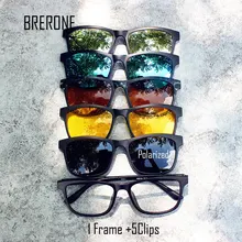BRERONE, ультра-светильник, поляризационные, на застежке, солнцезащитные очки для мужчин и женщин, магнитные очки, оправа для очков TR90, оправа для оптических очков 2201