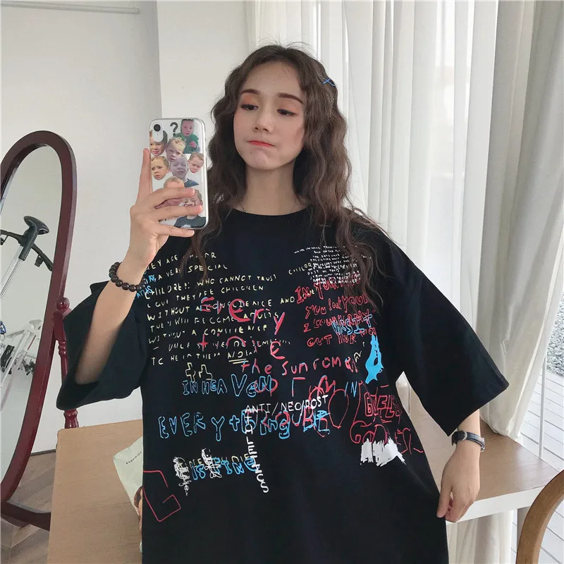 

Sonny Women Hip Hop Short Sleeve Print Casual T Shirts Tee Tops Summer Streetwear Fashion Harajuku Casual Female Tshirts