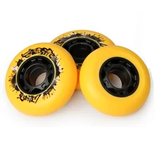 Papaya Inline Skate Wheels Resistant 92A Slalom Sliding FSK 72 76 80mm Yellow Roller Skating Tires For SEBA Powerslide Patines