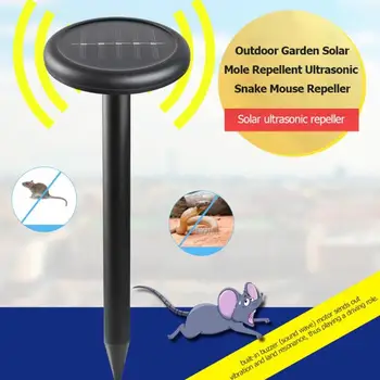 

2pcs Outdoor Solar Ultrasonic Mouse Repeller Garden Mole Repellent Pest Control 5.5V/80MA Built-in Buzzer 365*110*50mm