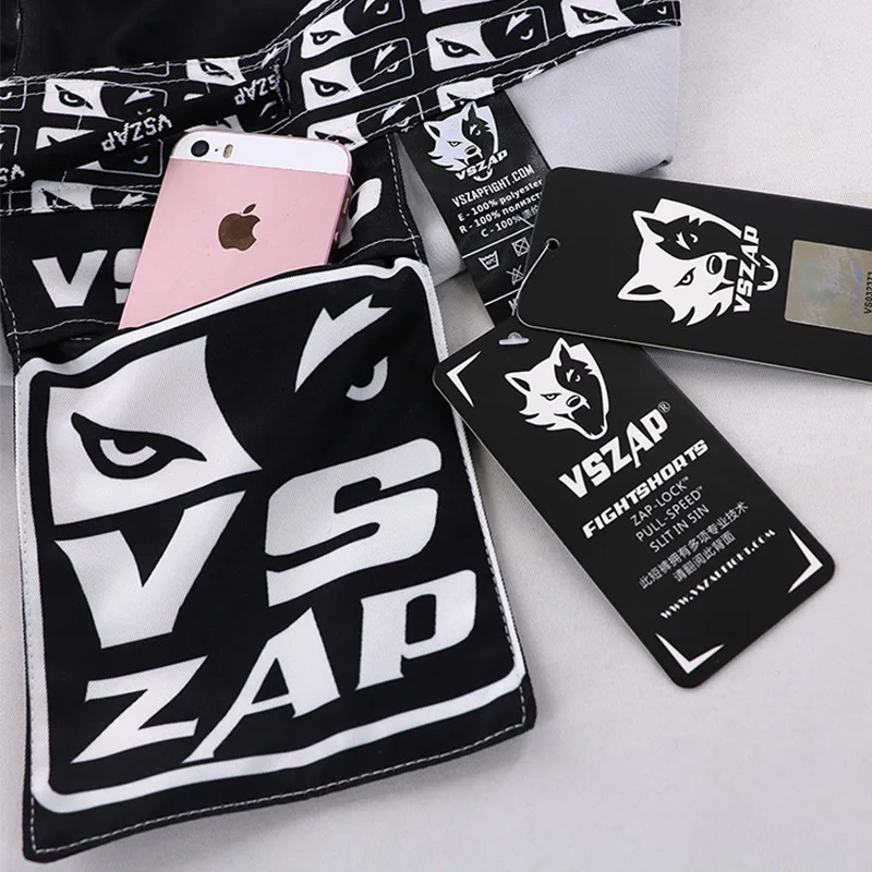 Шорты VSZAP Для MMA боксерские трусы с глазами WOLVE штаны для джиу джитсу высокого