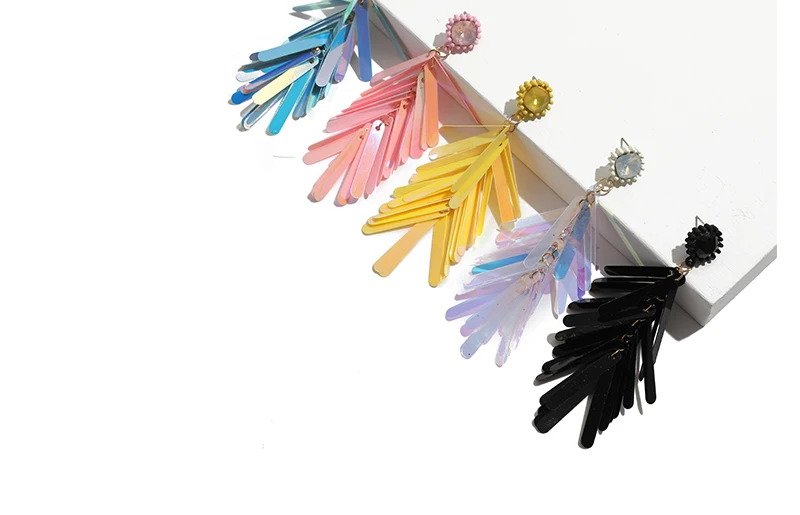 AYAYOO Long Tassel Earrings Yellow Bohemian Crystal Korea Fashion Earrings For Women 2018 Statement Drop Earings Girls Jewelry (5)