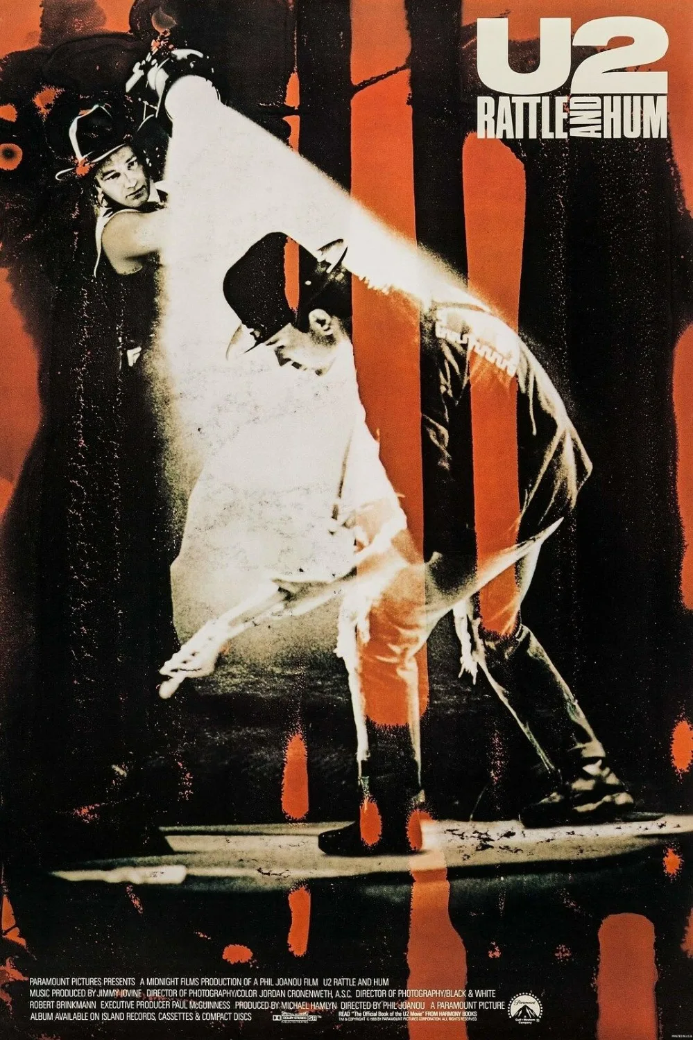 U2: Погремушка и шум (1988) Шелковый плакат Настенная картина 24x36 дюймов | Дом сад
