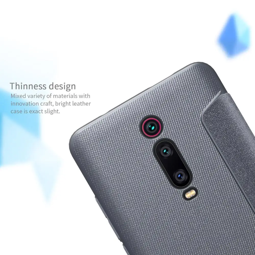 Блестящий чехол NILLKIN из искусственной кожи для Xiaomi mi 9T книжка xiaomi mi9t Pro в розничной