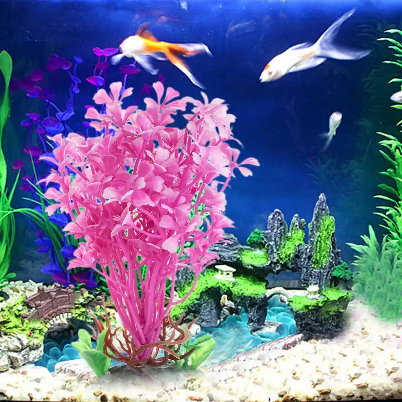 Aquarium Grama Artificial Colorful Decorate Fish Tank Aquario