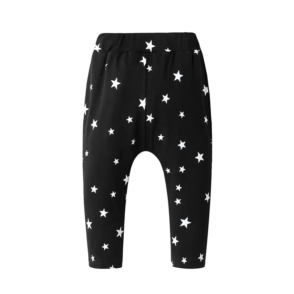 Yeedison Casual Girls Pants Cotton Warm Boys Leggings Spring Autumn Children Harem Pants Stars Print Kids Trousers Child Clothes (3)