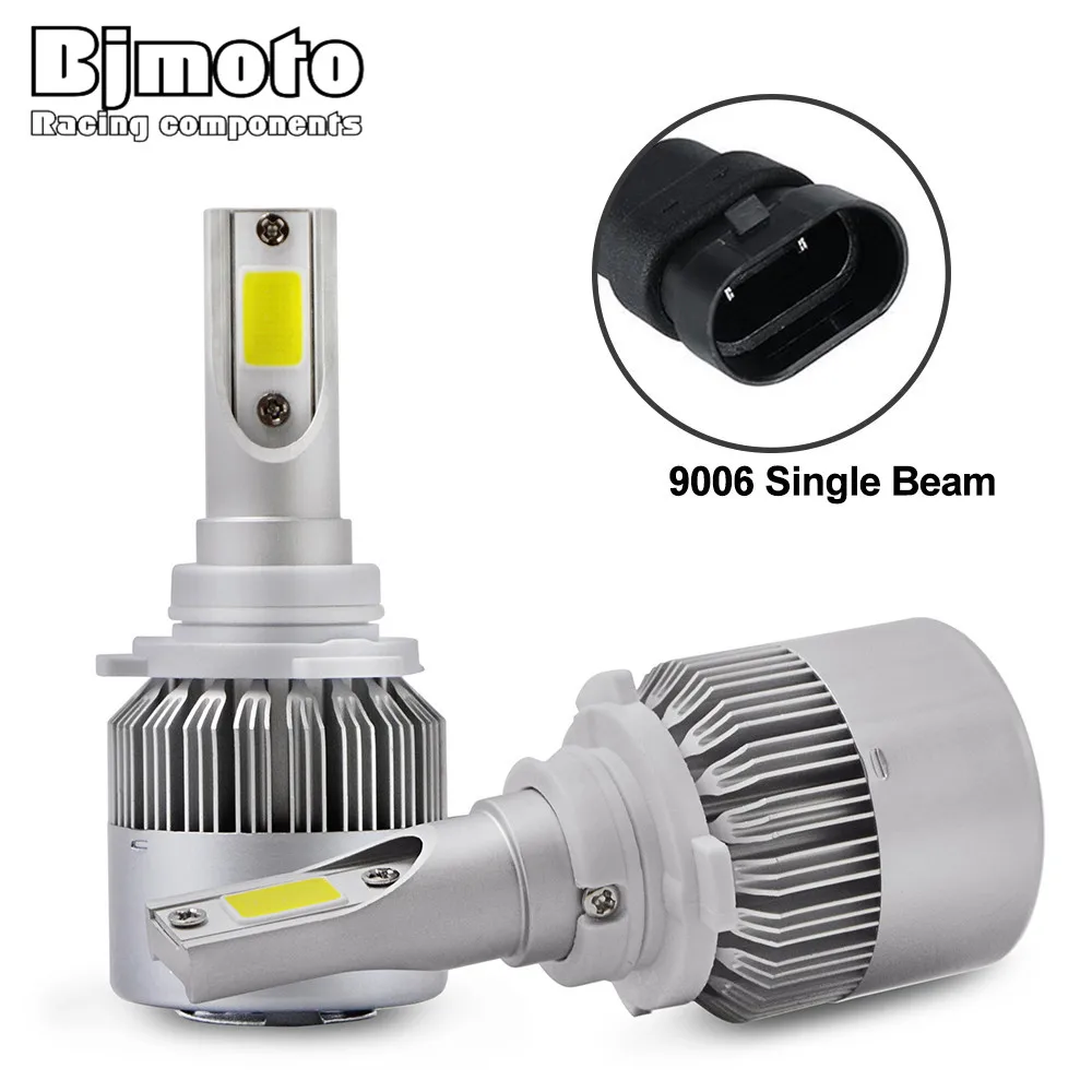 

BJMOTO 2x LED 9006 Car Headlight Bulbs DC9V-30V Light Source Fog Light Lamp Daytime Running Light 6000K Automobiles Headlamp