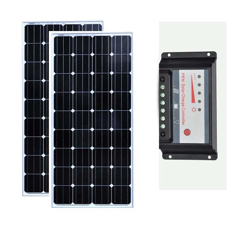 

Solar Panel 150w 12v 2Pcs Solar Battery Charger Panneaux Solaire 300w 36v Solar Kit Solar Charge Controller 12v/24v 30A Car