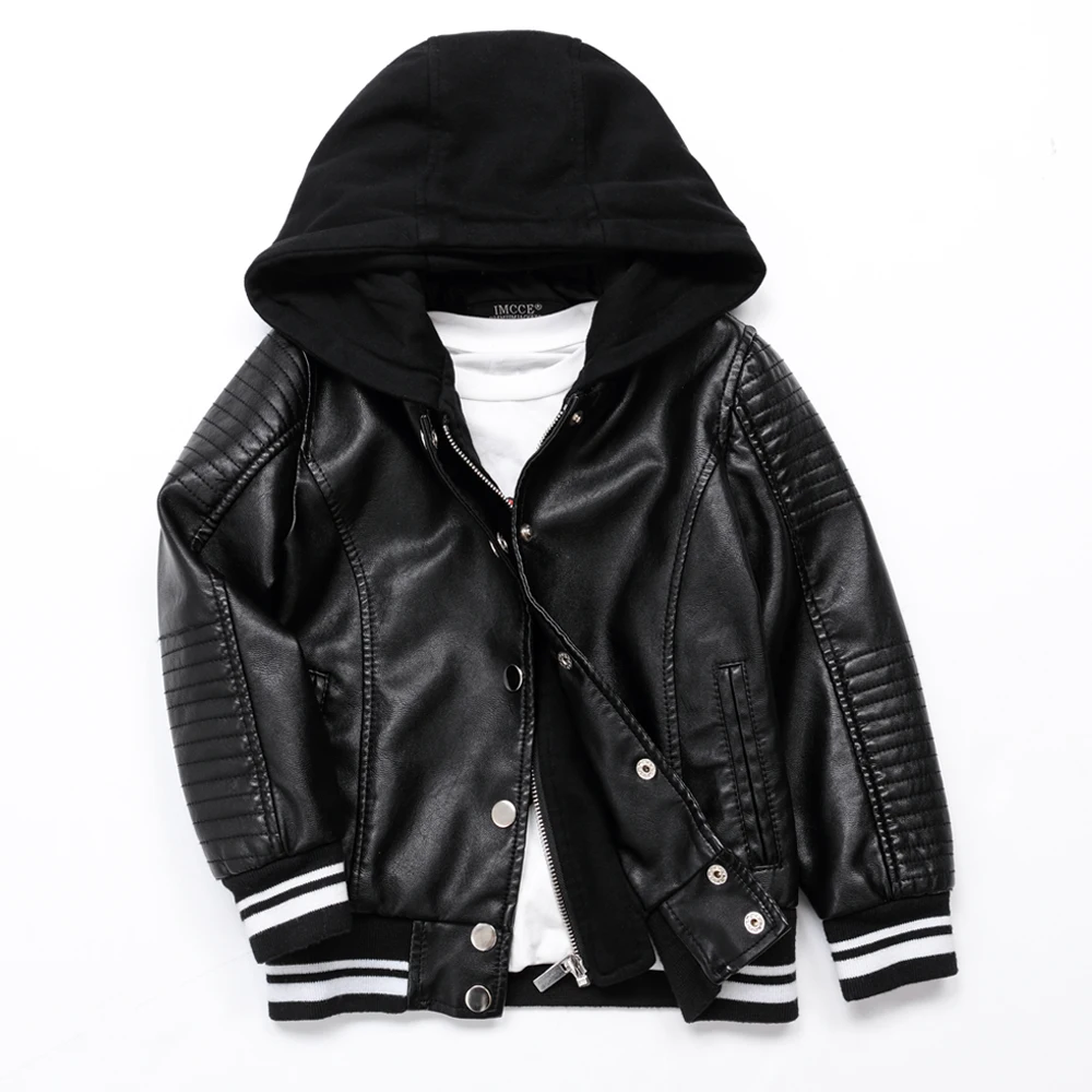 

Autumn Spring Leather Jacket for Boys, Kids Leather Jacket,Advanced PU Imitation Leather Coat,Trim Fit Style clothing (3-12Yrs)