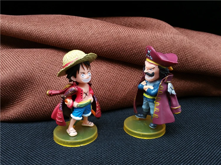 Фигурки героев японского аниме Luffy vs Gol D Роджер игрушки Q Version 2 шт./компл. 6 см|one piece