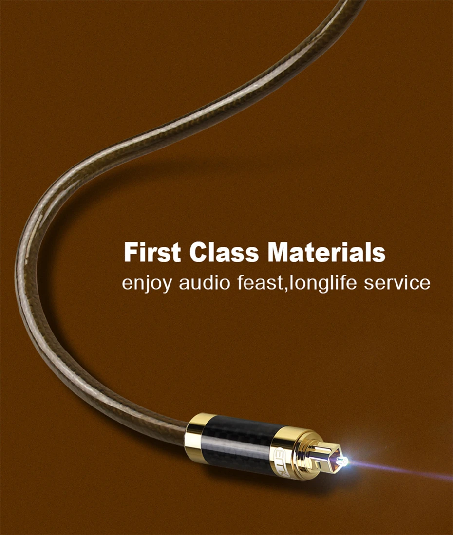 5 Digital SPDIF Optical Toslink Audio Cable