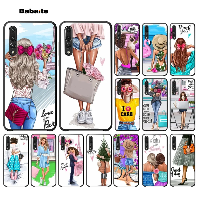 

Babaite Baby Mom Girl Queen Phone Case Shell for Huawei Mate10 Lite P20 Pro Huawei NOVE3E P10 Plus Mate9 10 Honor 9 10 View 10