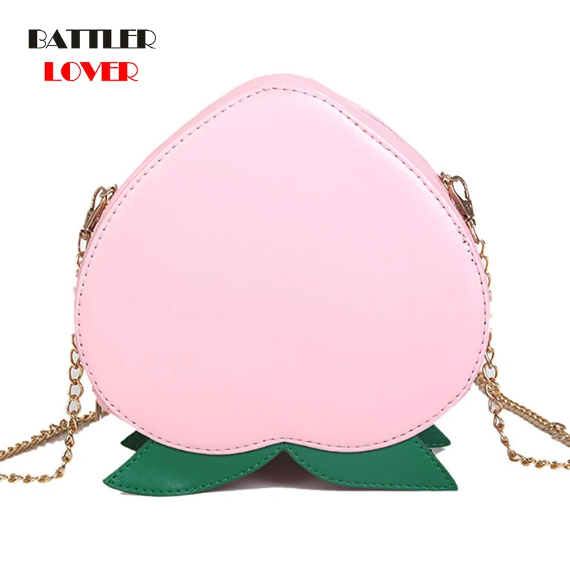 2019 summer female bag PU leather women bags cute fruit packet chain Ladies shoulder messenger bag avocado watermelon peach bag