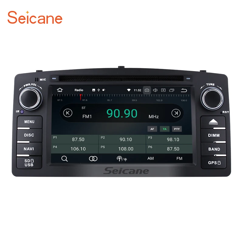 Seicane 2Din Android 8,0 6,2 "автомобилей Радио Стерео gps навигации мультимедийный плеер Wi-Fi головное устройство для Toyota Corolla E120 BYD F3