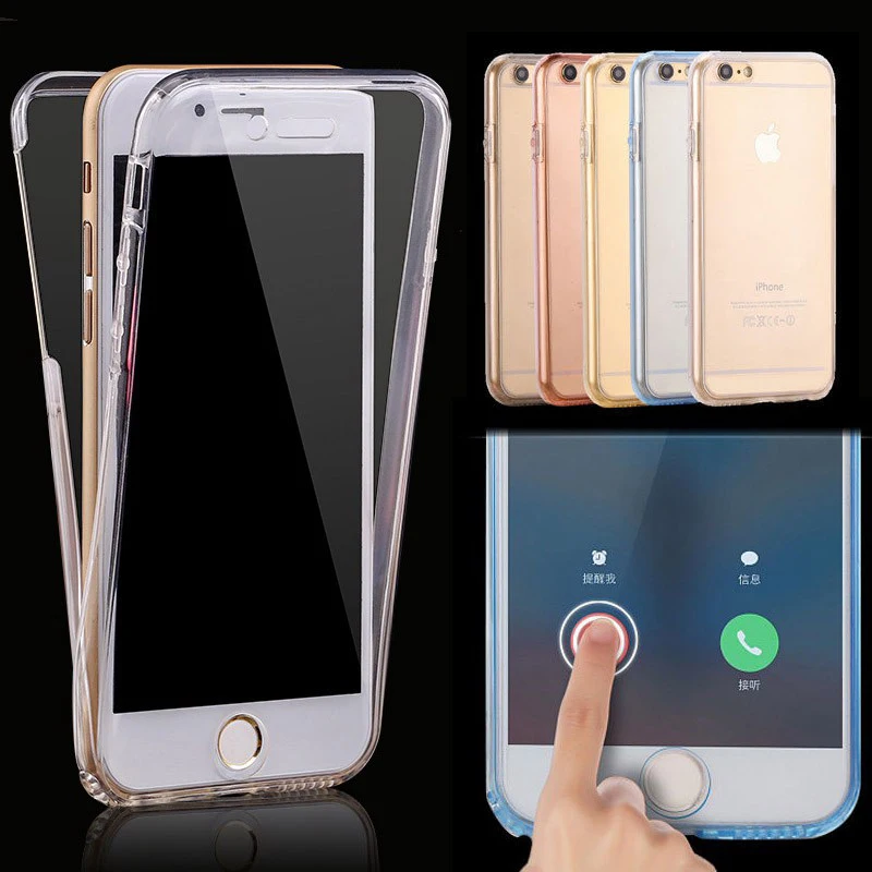 

(4.7 inch) Crystal Touch Full body Transparent Case for Apple iPhone 7 Cover Soft 360 Silicone Phone bag Cases i7 for iPhone7
