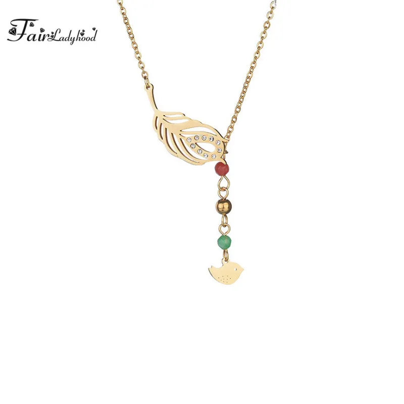 FairLadyHood Новый AliExpress торговли 316L Нержавеющая сталь Цепочки и ожерелья женский