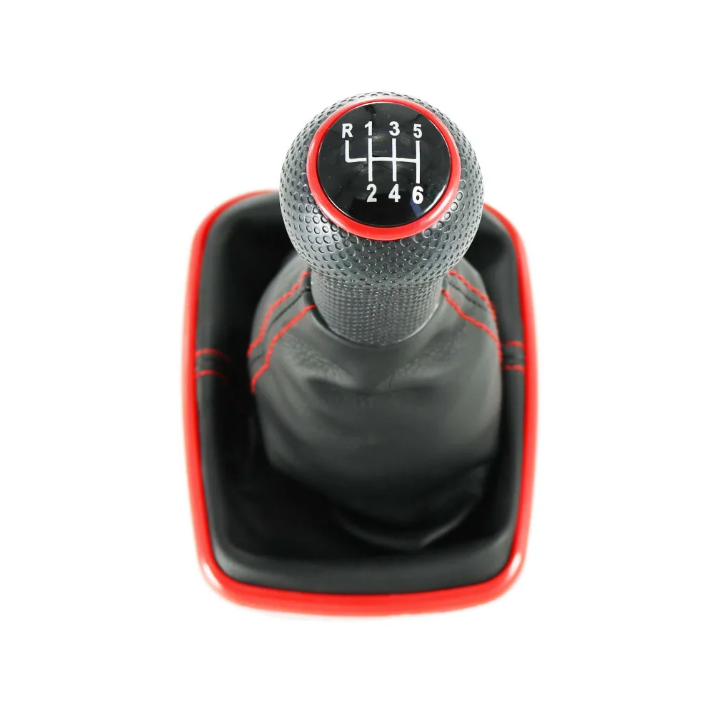Красная ручка переключения передач для VW BORA JETTA 4 GTI GOlf MK4 2005 2000 2001 2002 2003 2004 2006 5 / 6