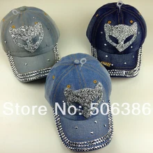 Кристалл лиса Женская летняя обувь модные бейсболка Casquette Жан джинсовая кепка бейсболки Гольф Sport Cap Bone masculino