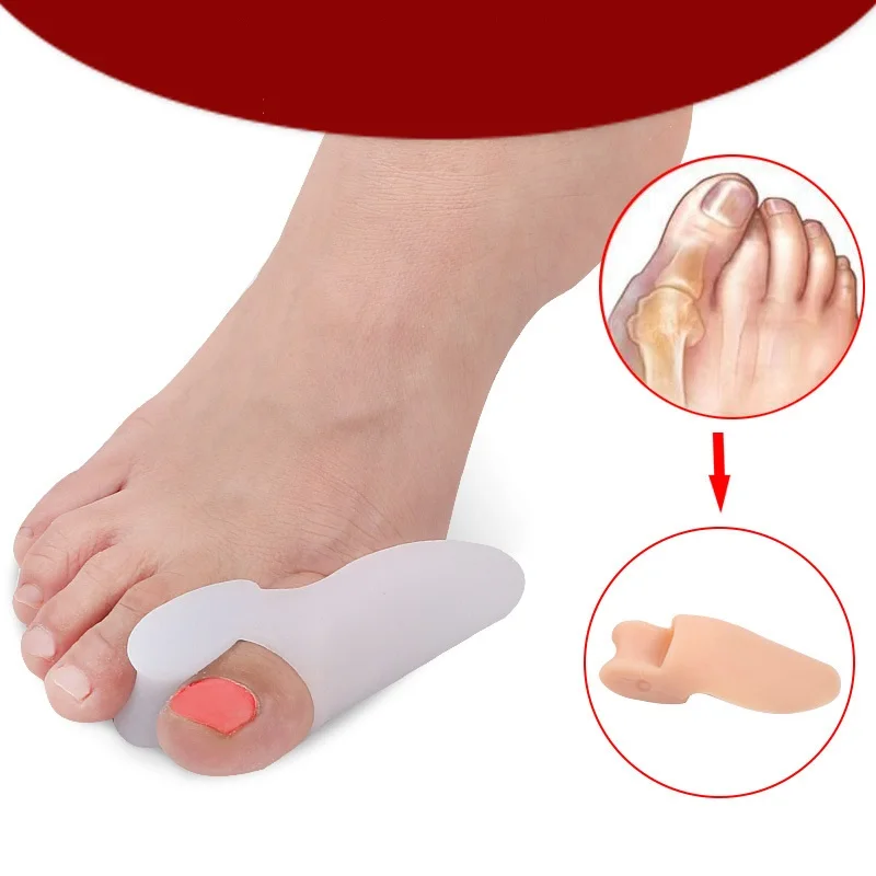 

2018 hot Silicone Hallux Valgus Braces Gel Insoles Big Toe Corrector Foot Bunions Care Toe separator Toes Rehabilitation Tool