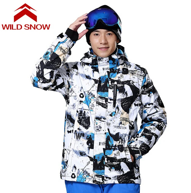 

Wild Snow New Winter Ski Jackets Suit Men Outdoor Thermal Waterproof Snowboard Jackets Climbing Snow Skiing Clothes