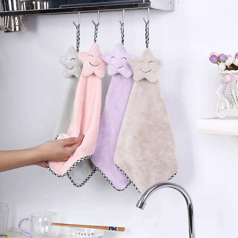 

Car Towel Quick-drying Smiling Face Hand Kitchen Bathroom Towels Absorbent Lint-Free Cloth Dishcloths Car Accessories