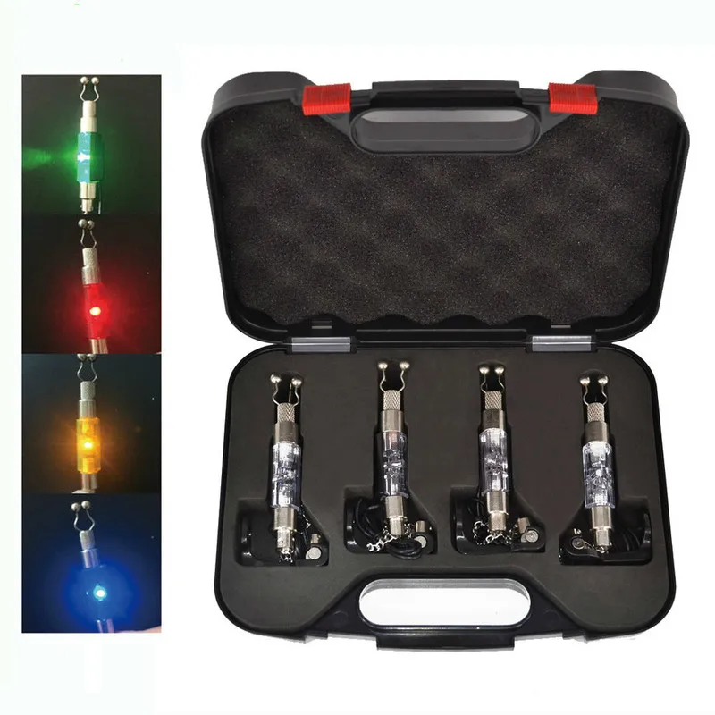 

4pcs Colors LED Carp Fishing Swinger in Case Illuminated Swinger