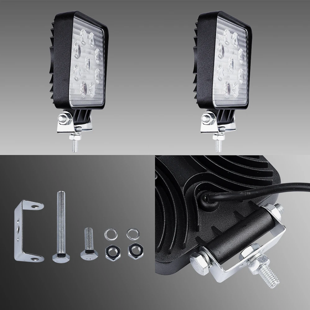 20pcs 27 W рабочий свет квадратный авто светодиодный фонарь внедорожный 4WD грузовик Трактор Лодка прицеп 4x4 внедорожник ATV 12 V 24 V