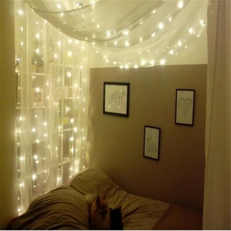 2X2M Christmas Garlands 180LED String Christmas Net Lights Fairy Xmas Party Garden Wedding Decoration Curtain Lights 2X2M Christmas Garlands 180LED String Christmas Net Lights Fairy Xmas Party Garden Wedding Decoration Curtain Lights