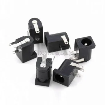 

100Pcs DC-005 Black 5.5x2.1mm 3pin DIP DC Universal Power Supply Socket DC005 5.5-2.1MM Female Panel Mount Connector