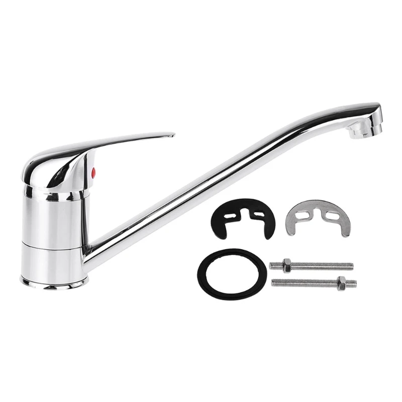 

Extended Mixer Tap Kitchen Sink Tap Monobloc Single Lever Swivel Spout Faucet