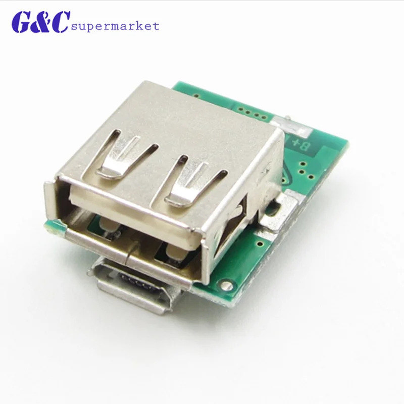 

2Pcs 5V Step-Up Power Module Lithium Battery Charging Protection Board Boost Converter LED Display USB For DIY Charger