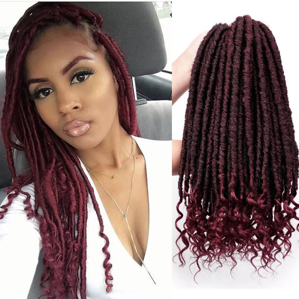 AISI HAIR Goddess Faux Locs DREAD, вязанные крючком волосы, косички, синтетические волосы для наращивания, 16 дюймов, мягкие натуральные 24 стойки/упаковка