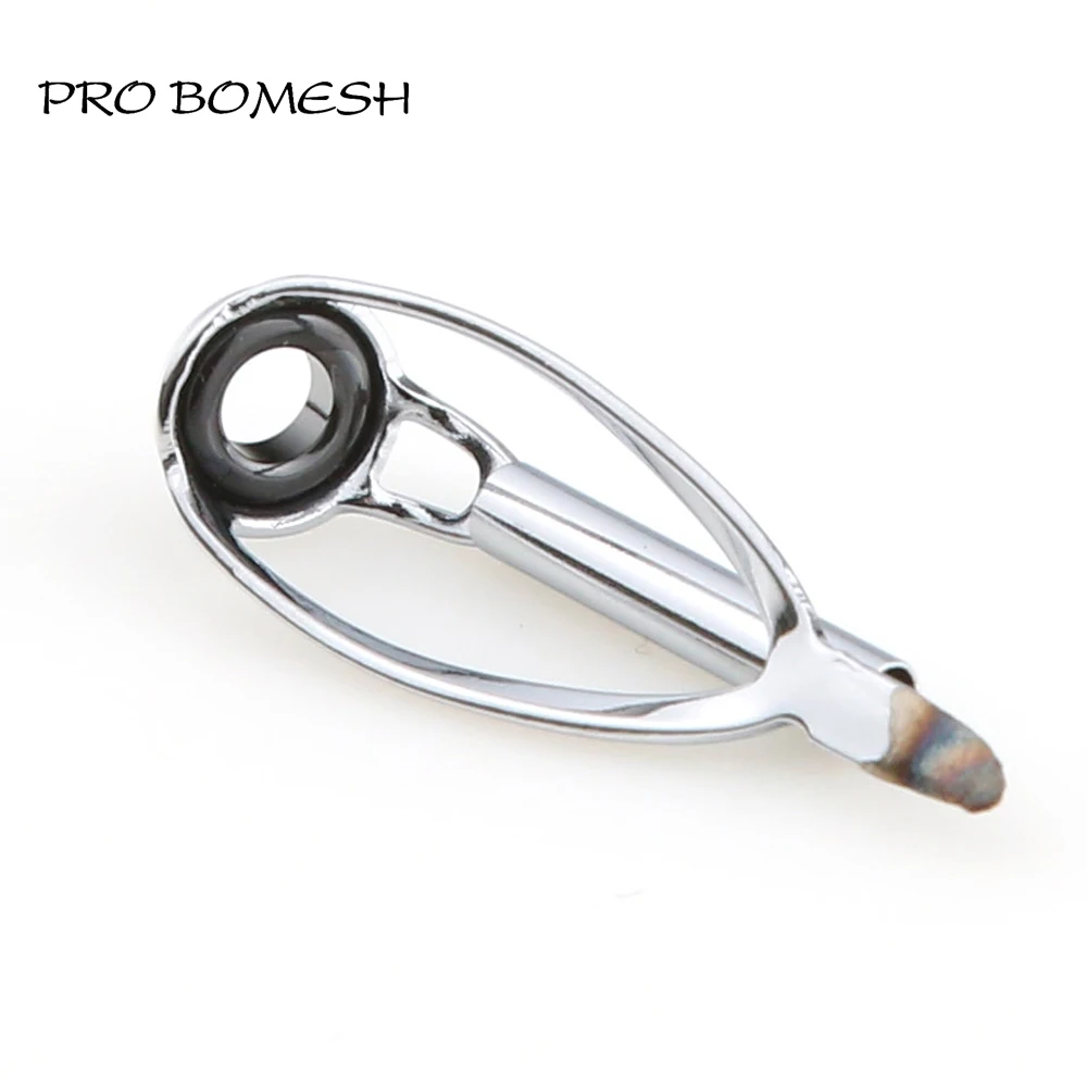 Pro Bomesh 3.7g 9pcs/Kit Casting Rod Guide Set SIC Ring Stainless Steel Guide DIY Custom Rod Building Accessory