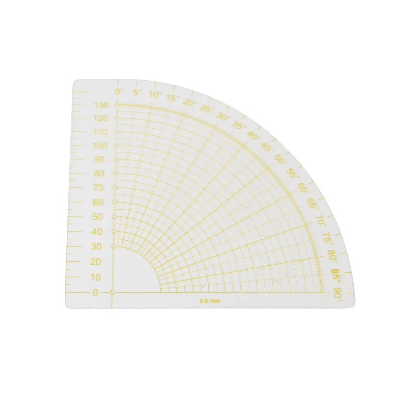 

1Pcs Acrylic Measuring Drawing DIY Sewing Tools Clear Yellow Color Sector Patchwork Ruler Home DIY Stitching Supplies KR-900
