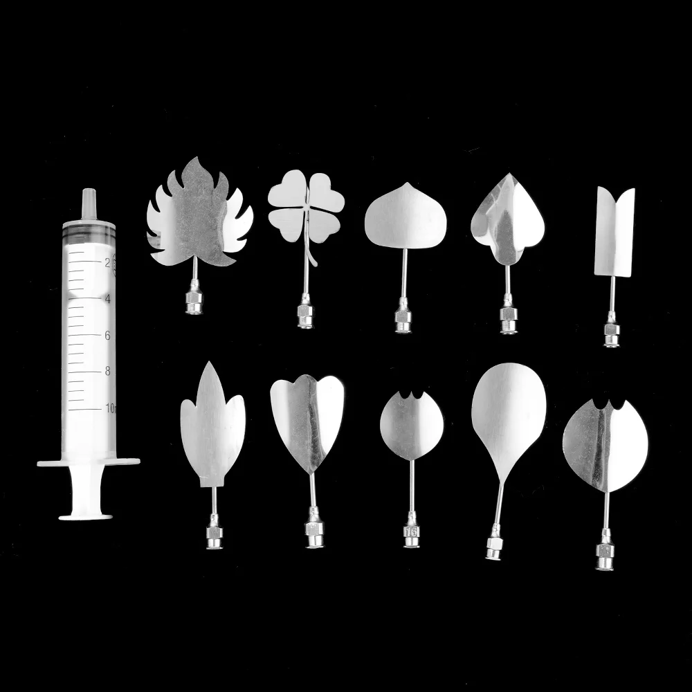 

11Pcs/set 3D Jelly Flower Art Tools Jelly Cake Gelatin Pudding Nozzle Syringe Russia Nozzle Set Cake Decorating Tools