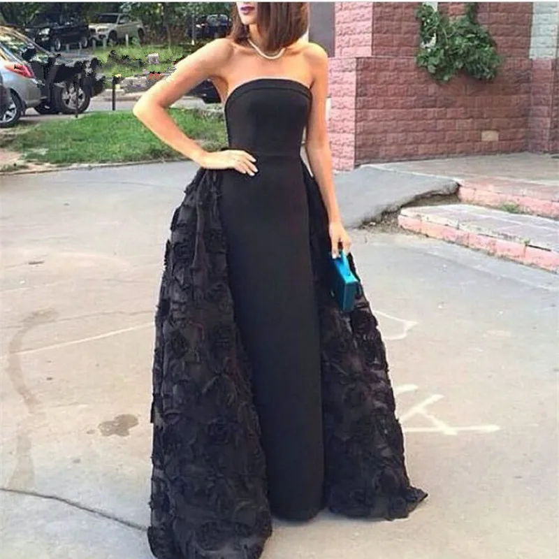 

New Style black prom dress Sweetheart detachable skirts quinceanera dresses royal blue party dresses Train Party Prom Dress 2015