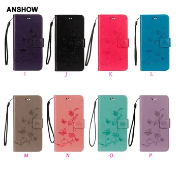 

Flower Leather Wallet Case For Galaxy S10 Lite A6 Plus (J6 J4)2018 Imprint Tree Owl Butterfly Flip Cover+ID Card PU Pouch 50PCS