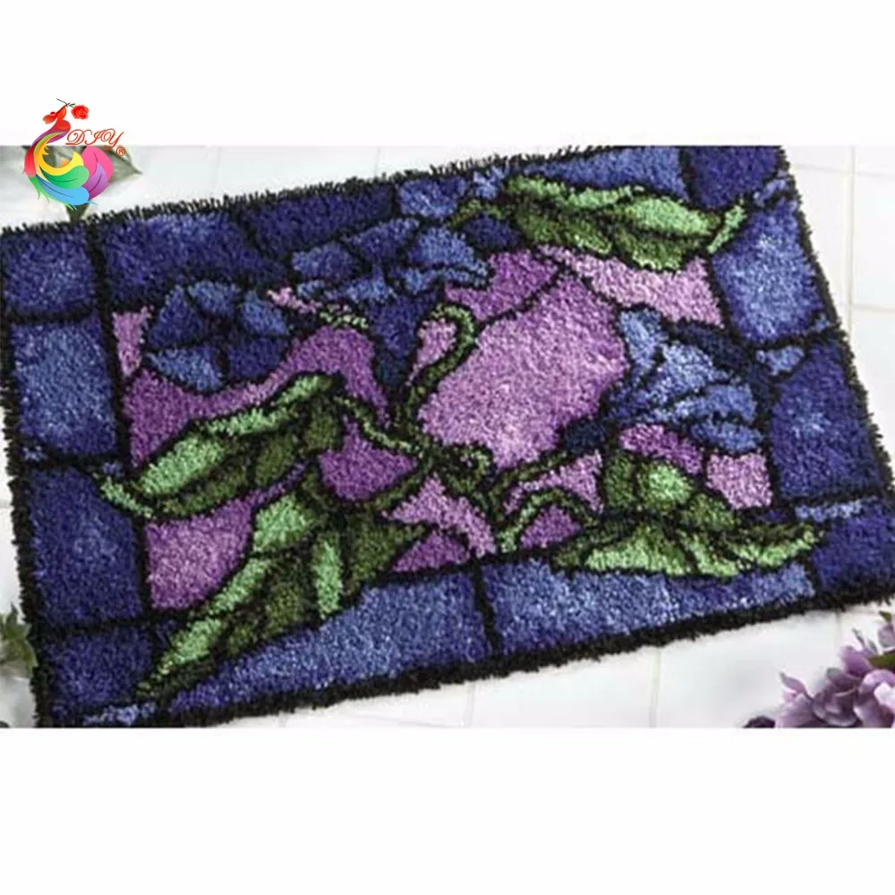 Knitting Latch Hook Kit Rug Cushion Mat DIY Craft Cross Stitch